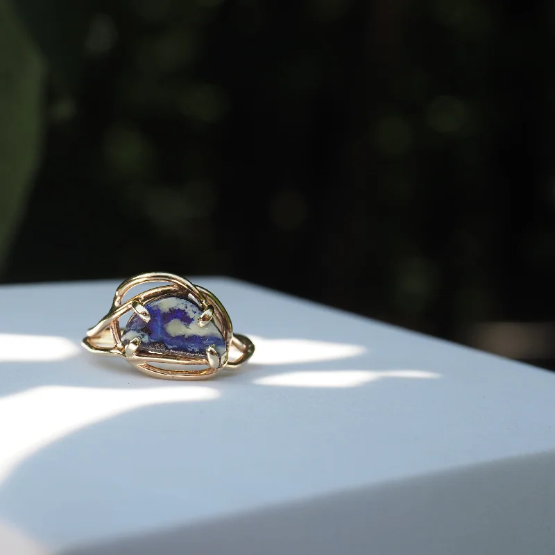 Grab Exquisite Jewelry At The Lowest Prices 14k Australian Boulder Opal Flow Ring