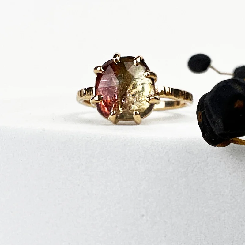 Shop Stylish Jewelry Now And Save Big 14k Yellow Watermelon Tourmaline Ring