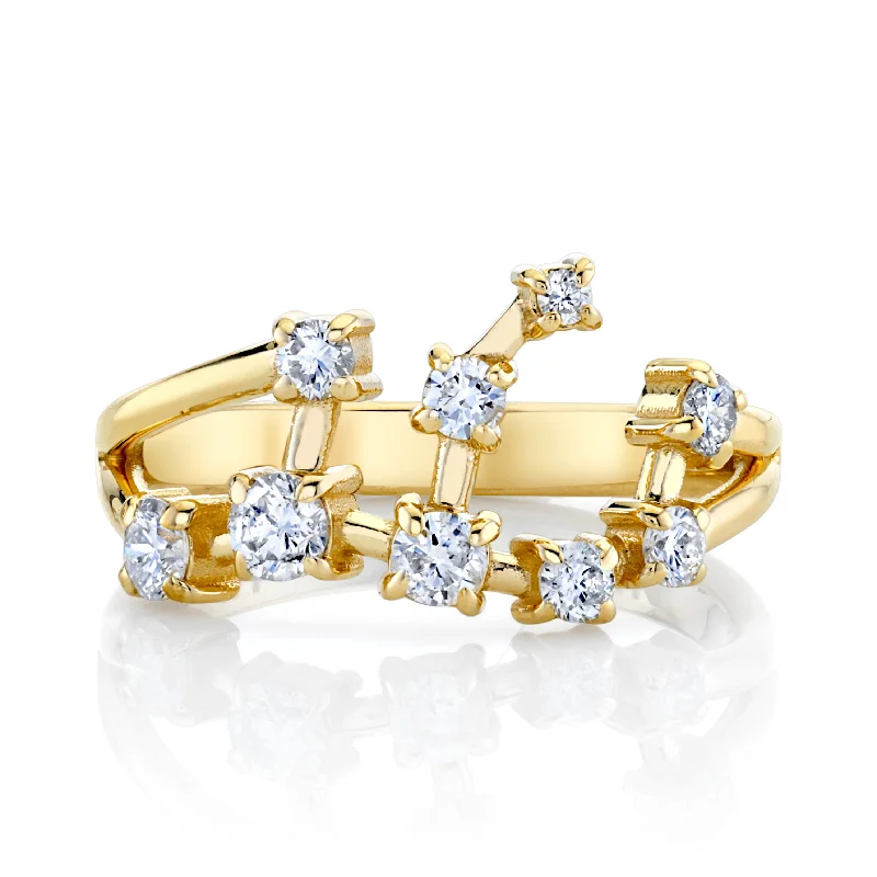 Don't Miss Out On Jaw-Dropping Jewelry Discounts 18k Prong Set Virgo Constellation Ring | Ready to Ship Don't Miss Out On Jaw-Dropping Jewelry Discounts 18k Prong Set Virgo Constellation Ring | Ready to Ship