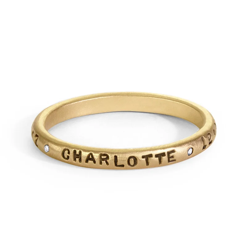 Affordable Gold-Plated Jewelry For Modern Fashion 2.5mm Gold Baby Stats Scroll Ring Affordable Gold-Plated Jewelry For Modern Fashion 2.5mm Gold Baby Stats Scroll Ring
