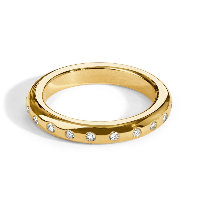 Grab Your Dream Jewelry At The Lowest Prices 3.5mm Gold High Polished Diamond Scroll Ring