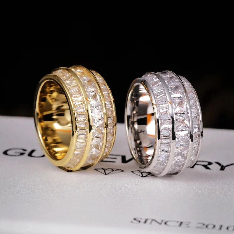 Premium Diamond Jewelry At Once-In-A-Lifetime Discounts 3 Layer Baguette Band Ring