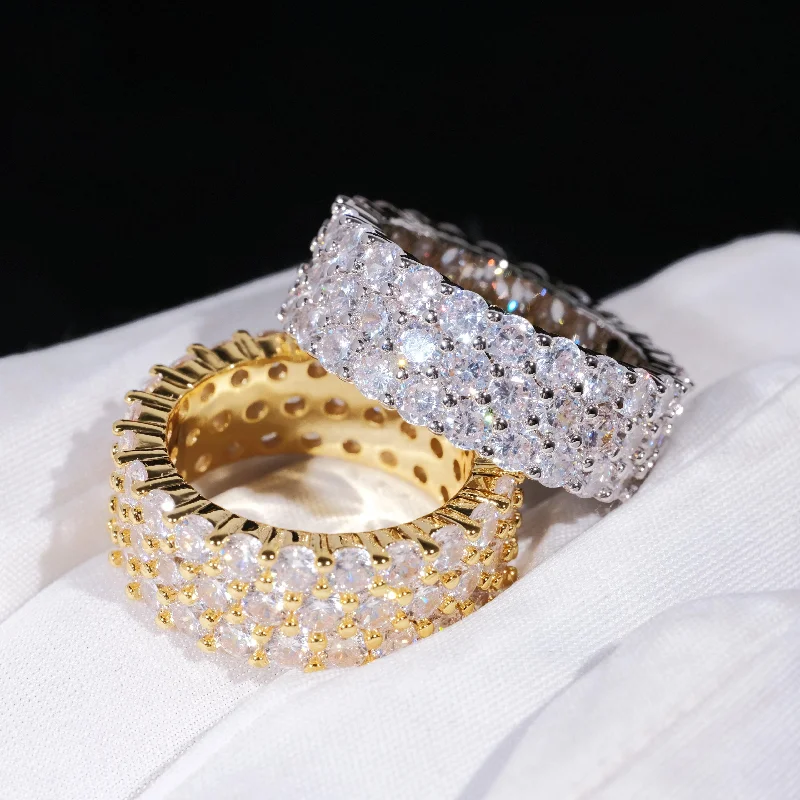 Big Discounts On Elegant Jewelry Collections 3 Row Eternity Ring