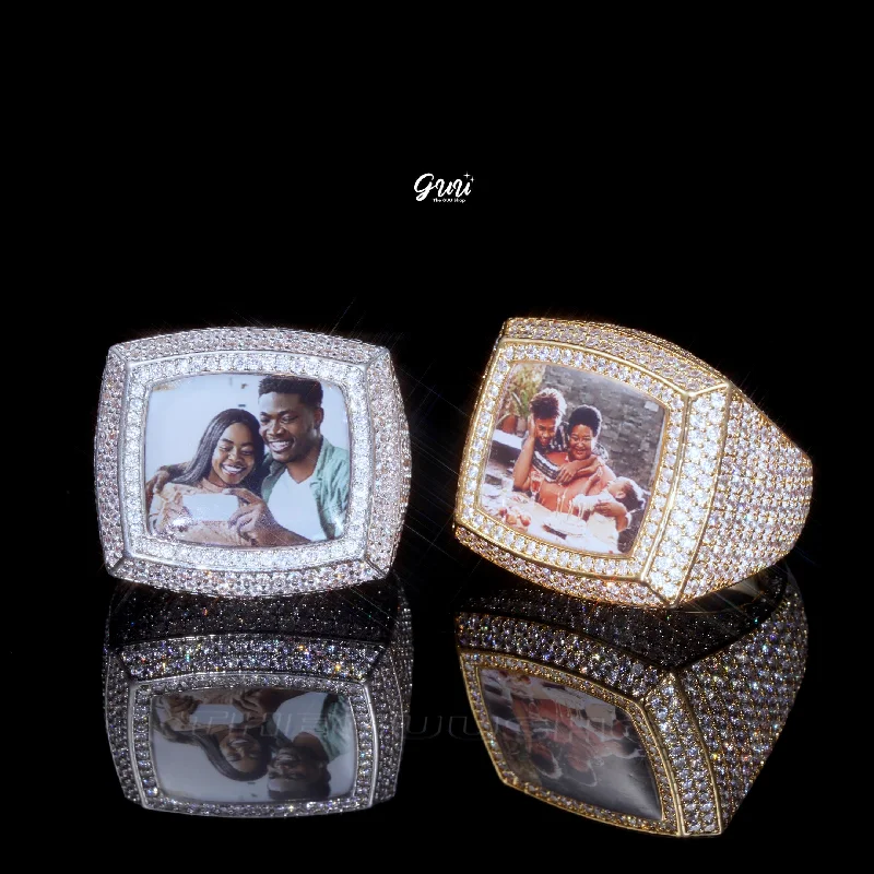 Seasonal Jewelry Deals – Elevate Your Style 3D CUSTOM PICTURE ICED RING