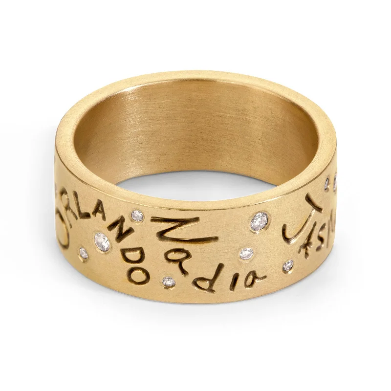 Get The Sparkle You Love At Prices You Adore 8mm Gold Family Forever Standard Ring