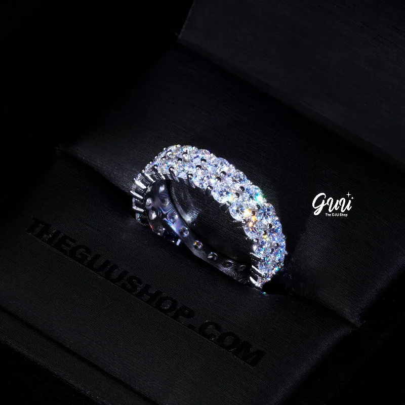 Limited-Stock Jewelry Sale – Shop Before It's Gone 925S & VVS Moissanite 2-Row Eternity Ring Limited-Stock Jewelry Sale – Shop Before It's Gone 925S & VVS Moissanite 2-Row Eternity Ring