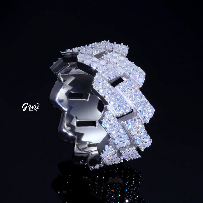 Once-A-Year Jewelry Sale – Grab Your Favorites Now 925S & VVS Moissanite Cuban Link Ring White Gold Once-A-Year Jewelry Sale – Grab Your Favorites Now 925S & VVS Moissanite Cuban Link Ring White Gold