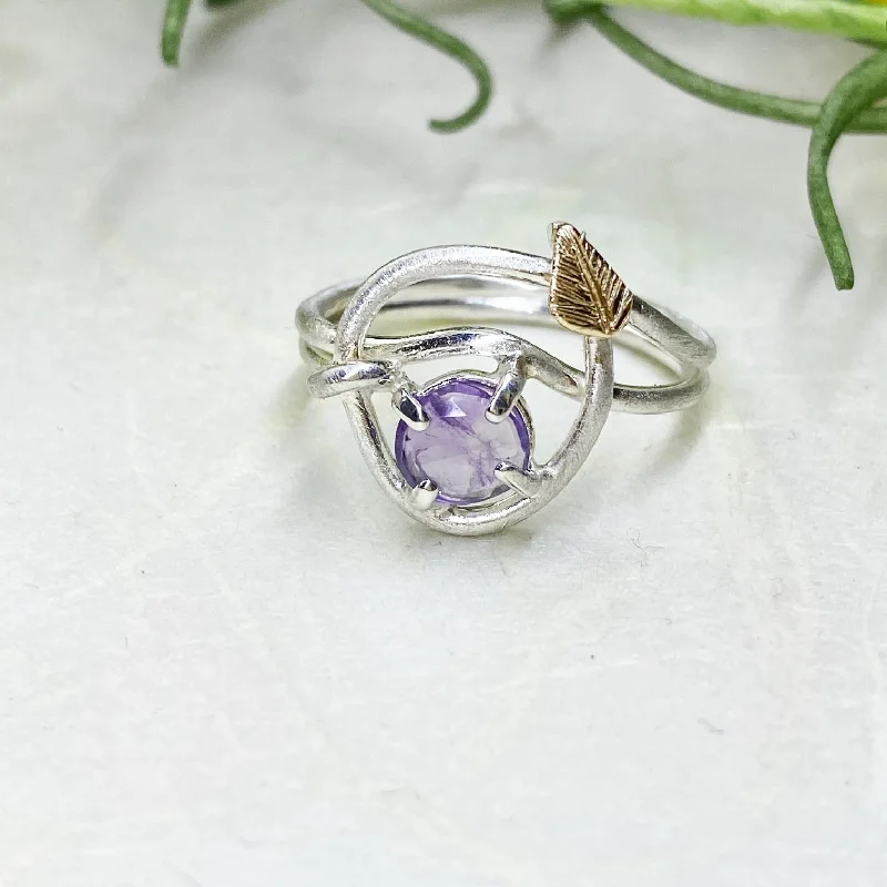 Seasonal Jewelry Deals – Elevate Your Style Amethyst Leaf Ring
