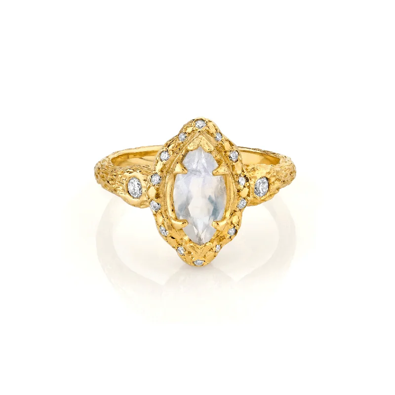 Exclusive Jewelry Sale – Limited-Time Discounts Baby Queen Marquise Moonstone Ring