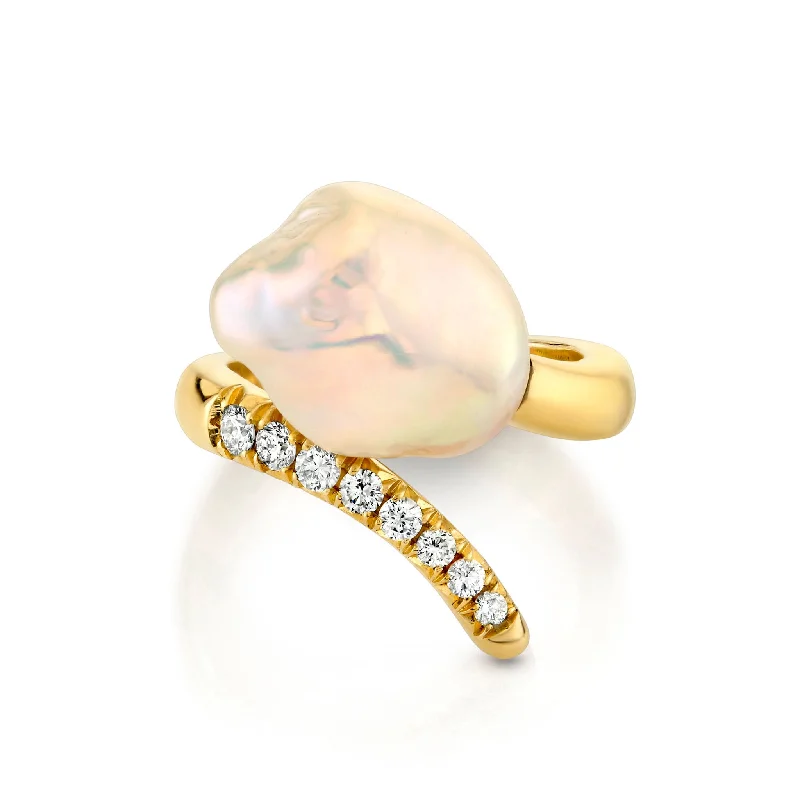 Special Jewelry Deals – Upgrade Your Collection Baroque Pearl Tusk Ring