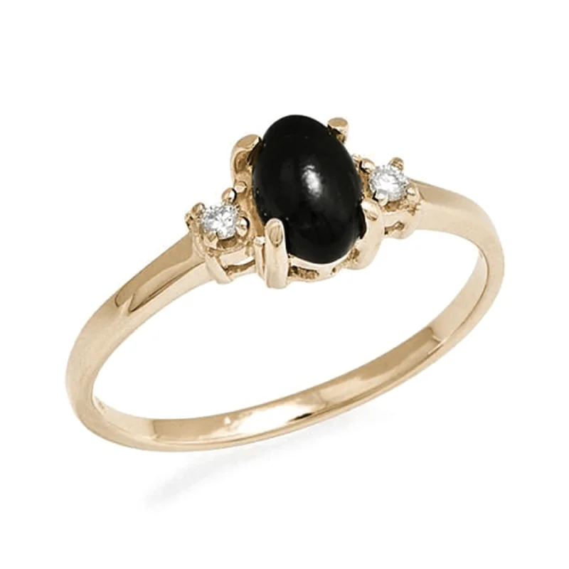 Luxury Handcrafted Jewelry For Elegant Looks Black Coral Ring in Gold with Diamonds Luxury Handcrafted Jewelry For Elegant Looks Black Coral Ring in Gold with Diamonds