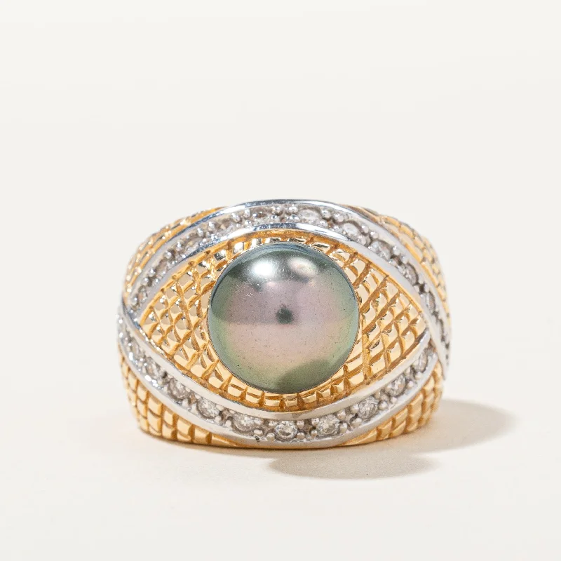 Get The Best Deals On Timeless Jewelry Pieces Black Pearl & Diamond Cocktail Ring | 0.36ctw | SZ 6.5 | Get The Best Deals On Timeless Jewelry Pieces Black Pearl & Diamond Cocktail Ring | 0.36ctw | SZ 6.5 |