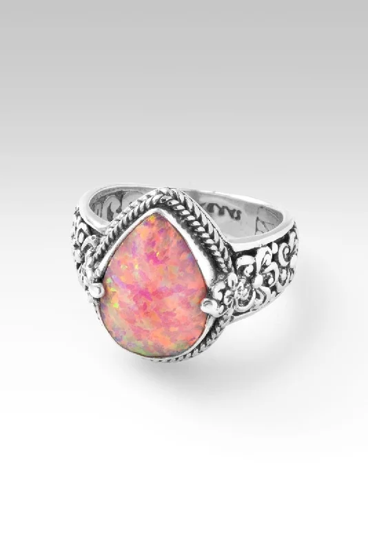 Premium Diamond Jewelry For Unforgettable Moments Bloom Happily Ring™ in Salmon Pink Simulated Opal Premium Diamond Jewelry For Unforgettable Moments Bloom Happily Ring™ in Salmon Pink Simulated Opal