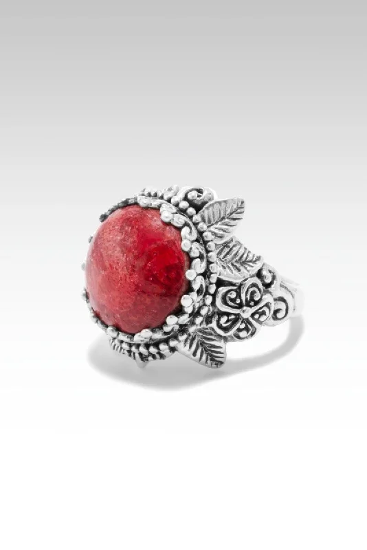 The Biggest Jewelry Sale Of The Year Is Here Bloom Where You are Planted Ring™ in Red Sponge Coral The Biggest Jewelry Sale Of The Year Is Here Bloom Where You are Planted Ring™ in Red Sponge Coral