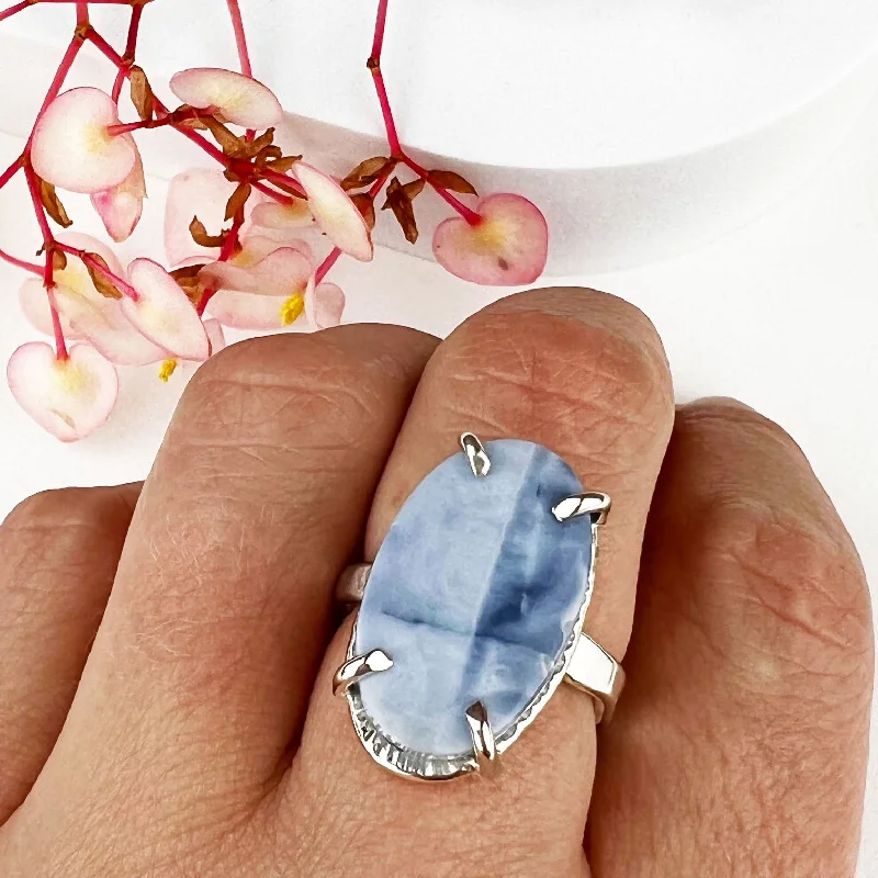 Modern Statement Jewelry For Bold Styling Blue Opal Ring