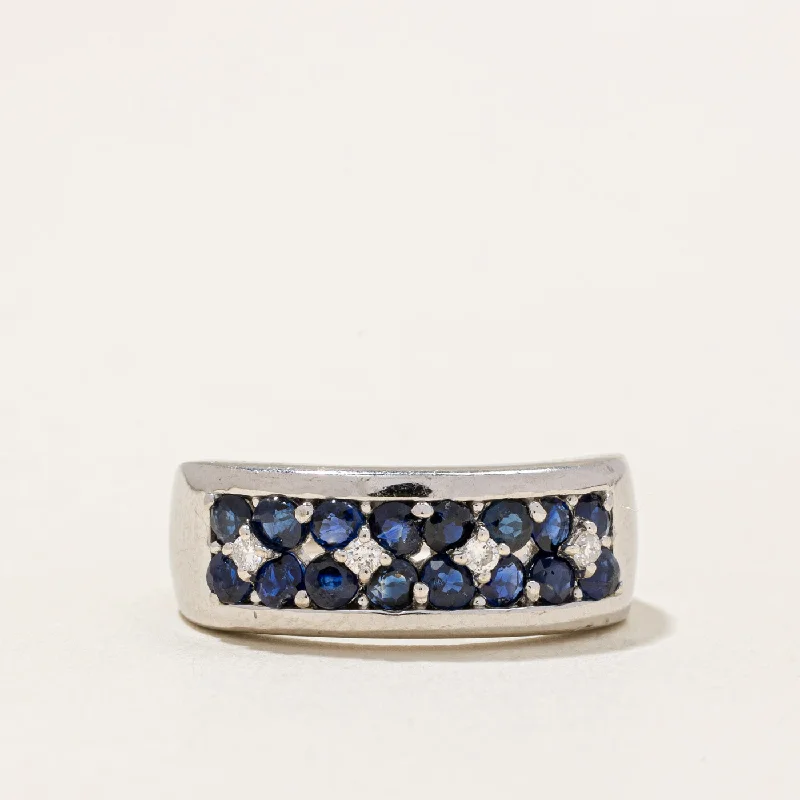 Discounted Jewelry For A Glamorous Look Blue Sapphire & Diamond Ring | 1.08ctw, 0.05ctw | SZ 6.5 |