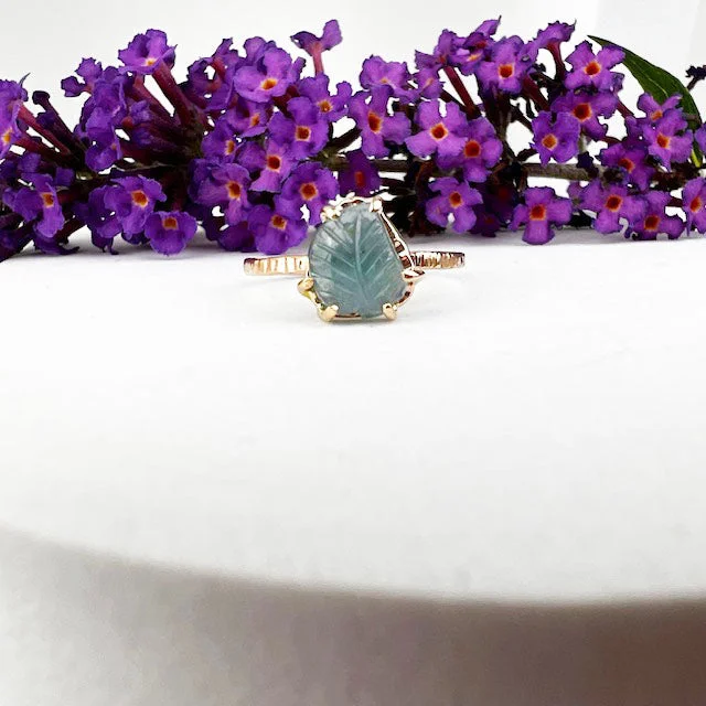 Unmissable Deals On Handmade Jewelry Collections 14k Blue Tourmaline Leaf Ring