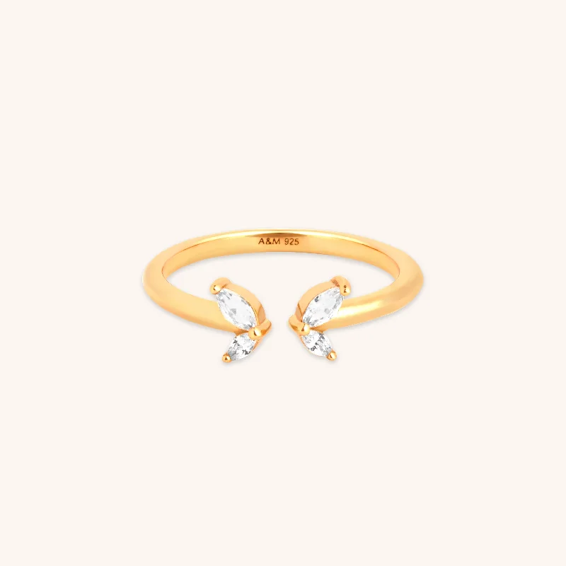 Affordable Luxury Jewelry – Style At A Great Price Butterfly Crystal Open Ring in Gold Affordable Luxury Jewelry – Style At A Great Price Butterfly Crystal Open Ring in Gold