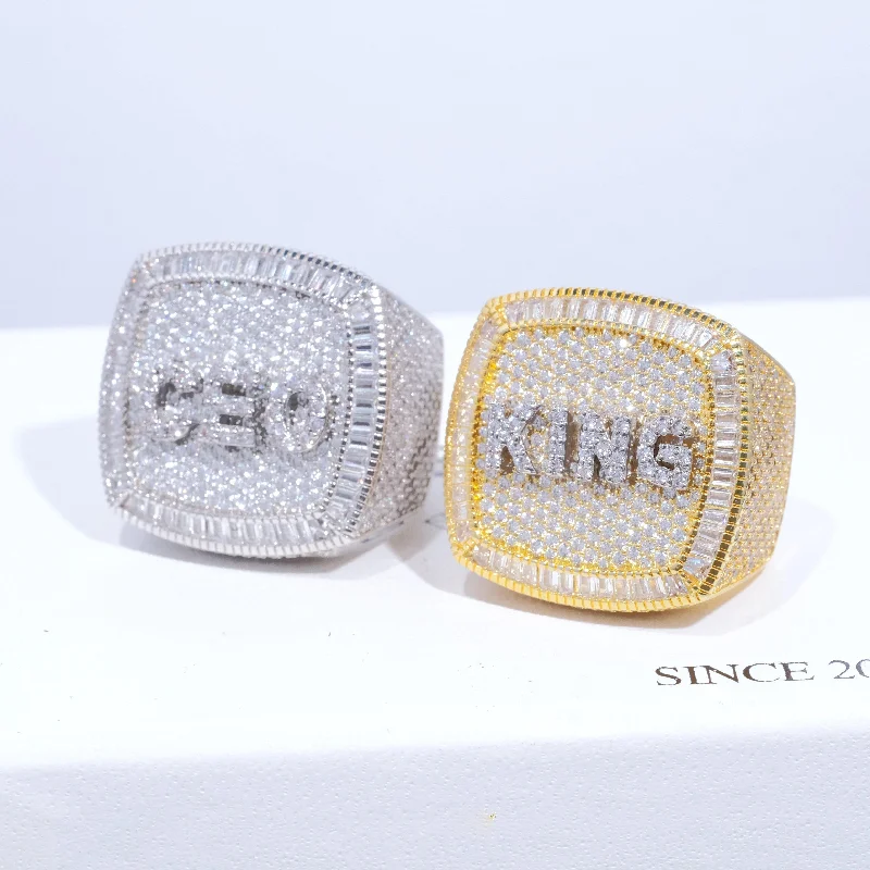 Limited-Time Offer On Elegant Jewelry Pieces CUSTOM LETTER 3D ICED RING