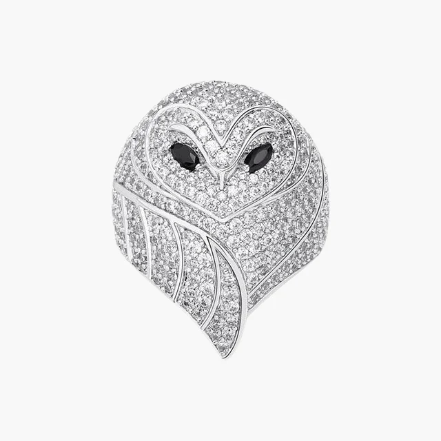 Shop Dazzling Jewelry With Special Promotional Discounts DARK OWL RING – WHITE GOLD