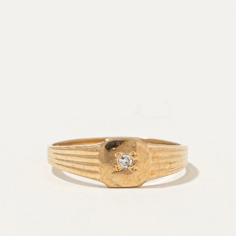 Personalized Jewelry Sale – Unique Gifts At Low Prices Diamond Pinky Ring | 0.01ct | SZ 2 |