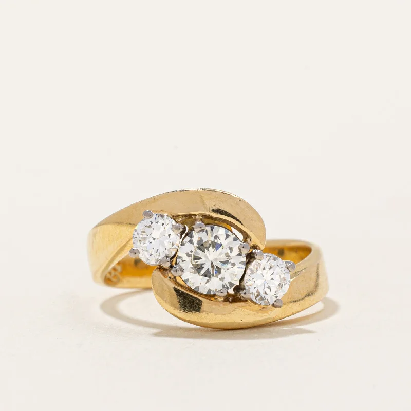 Accessorize For Less – Luxury Jewelry At Affordable Prices Three Stone Diamond Waterfall Ring | 1.00ctw | SZ 6.25 | Accessorize For Less – Luxury Jewelry At Affordable Prices Three Stone Diamond Waterfall Ring | 1.00ctw | SZ 6.25 |