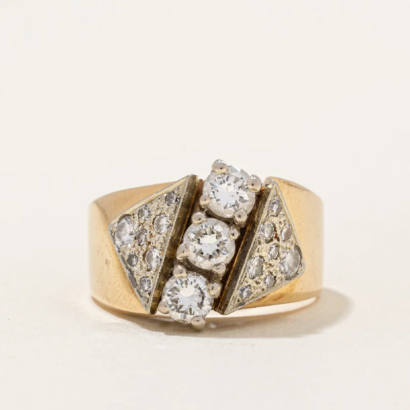 Luxury Handcrafted Jewelry For Elegant Looks Diamond Waterfall Ring | 1.10ctw | SZ 8 | Luxury Handcrafted Jewelry For Elegant Looks Diamond Waterfall Ring | 1.10ctw | SZ 8 |