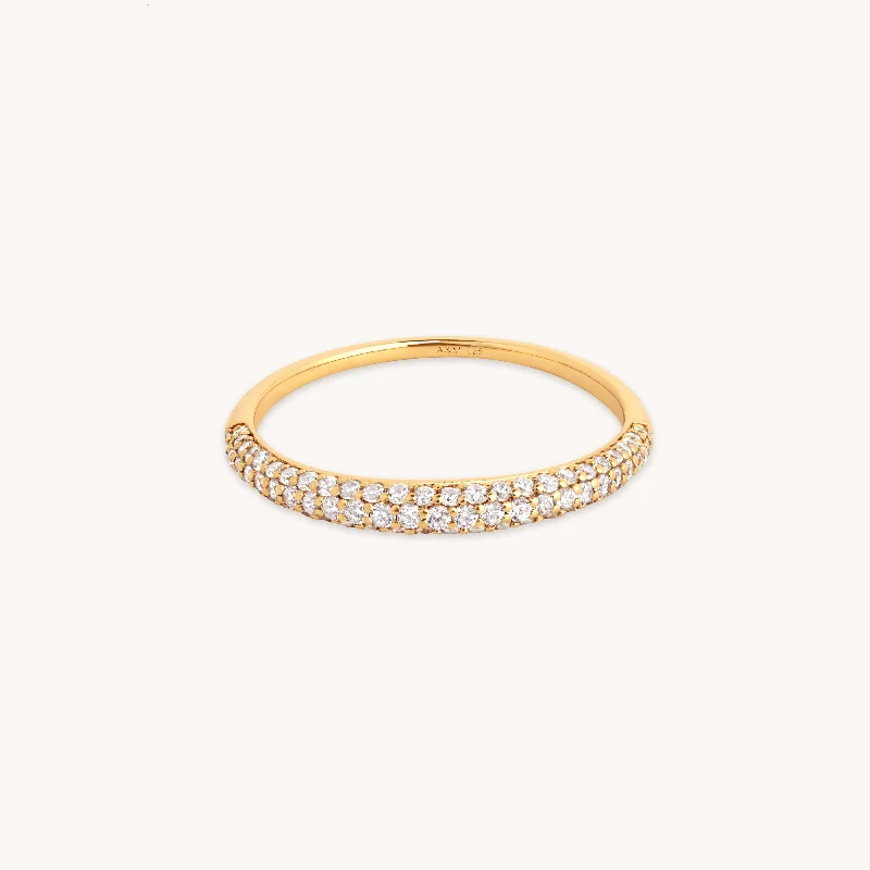 Shop High-Quality Jewelry At Jaw-Dropping Discounts Dome Pavé Ring in Gold
