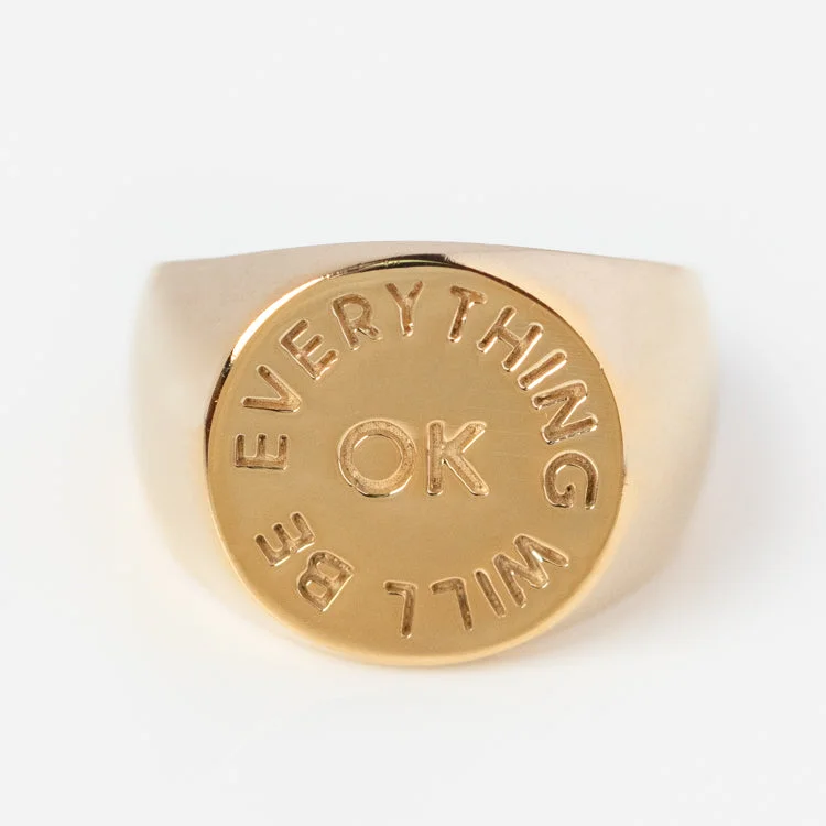 High-End Sparkle, Low-End Prices – Jewelry Sale Live Everything Will Be Ok Pinky Signet Ring