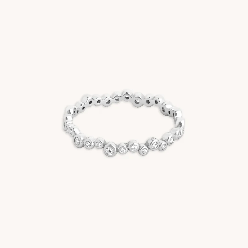 Gorgeous Jewelry, Limited-Time Savings Gleam Crystal Band Ring in Silver
