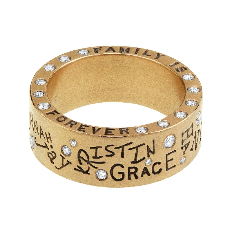 Handcrafted Jewelry Sale – Unique Designs At Low Prices 8mm Gold Family is Forever Thick Ring Handcrafted Jewelry Sale – Unique Designs At Low Prices 8mm Gold Family is Forever Thick Ring