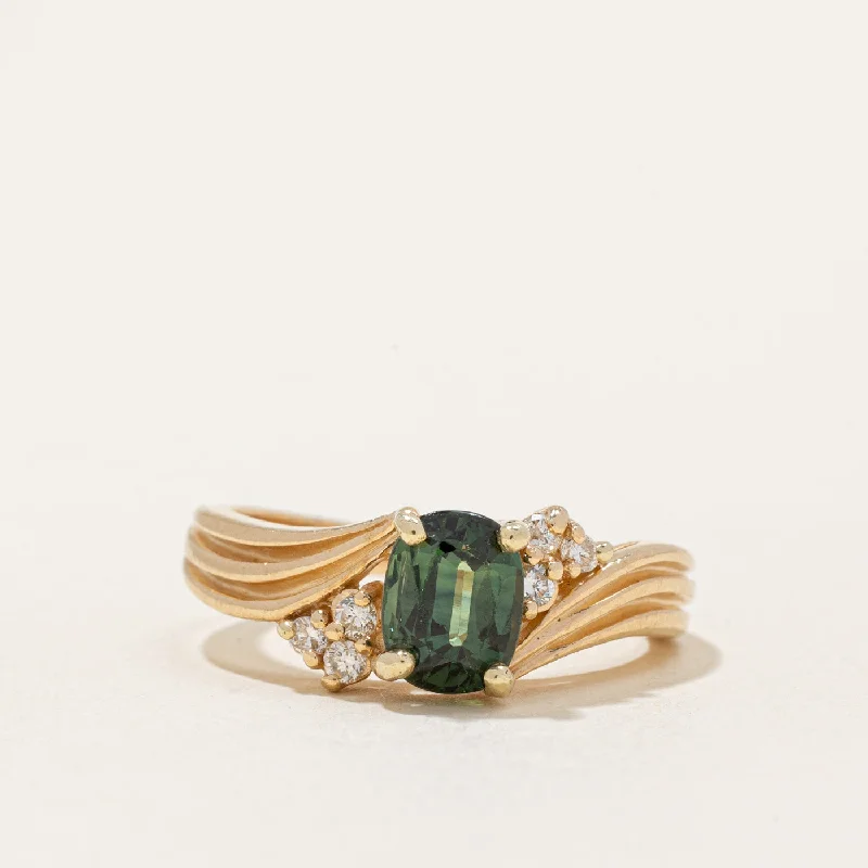 Best Jewelry Sale Prices – Limited-Time Offer Green Sapphire & Diamond Cocktail Ring | 1.40ct, 0.12ctw | SZ 7.25 | Best Jewelry Sale Prices – Limited-Time Offer Green Sapphire & Diamond Cocktail Ring | 1.40ct, 0.12ctw | SZ 7.25 |