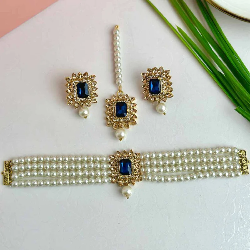 Limited-Time Offer On Elegant Jewelry Pieces Haadia Set (Dark Blue)