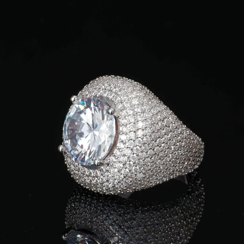 Shop Elegant Jewelry At Unbeatable Prices Iced Clustered Band Ring