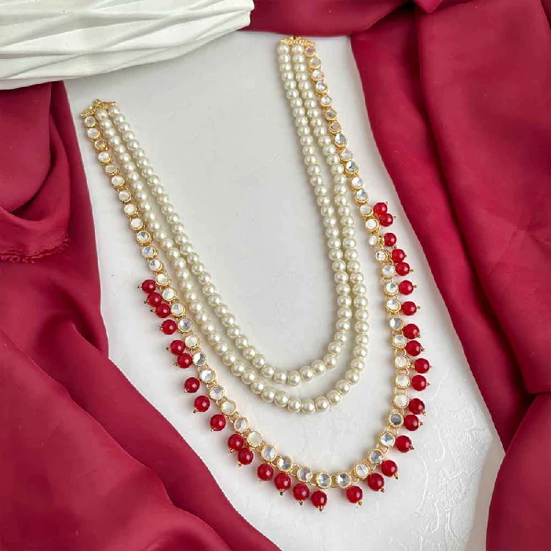 Glamorous Jewelry, Glamorous Deals – Shop Now Jeena Kundan Maala (Maroon)