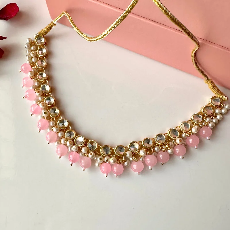 Handcrafted Jewelry Sale – Unique Designs At Low Prices Jeena Necklace (Baby Pink)