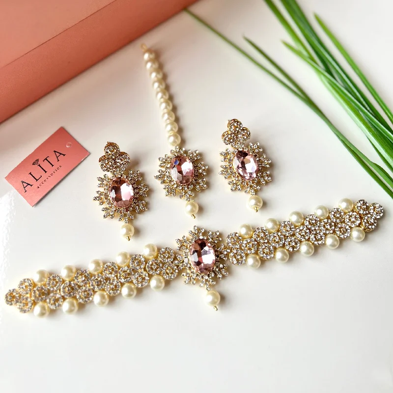 The Perfect Accessory For Less – Jewelry Sale Live Mehrbano (Golden Baby Pink)