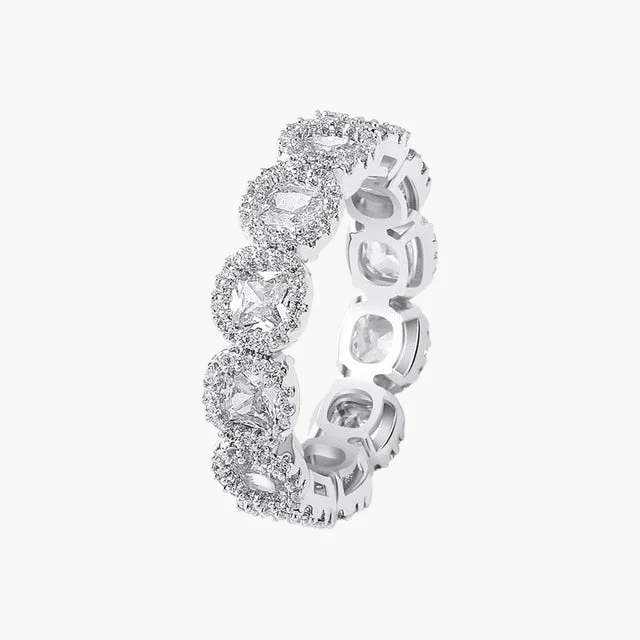 Affordable Luxury Jewelry For Every Occasion CLUSTER RING – WHITE GOLD