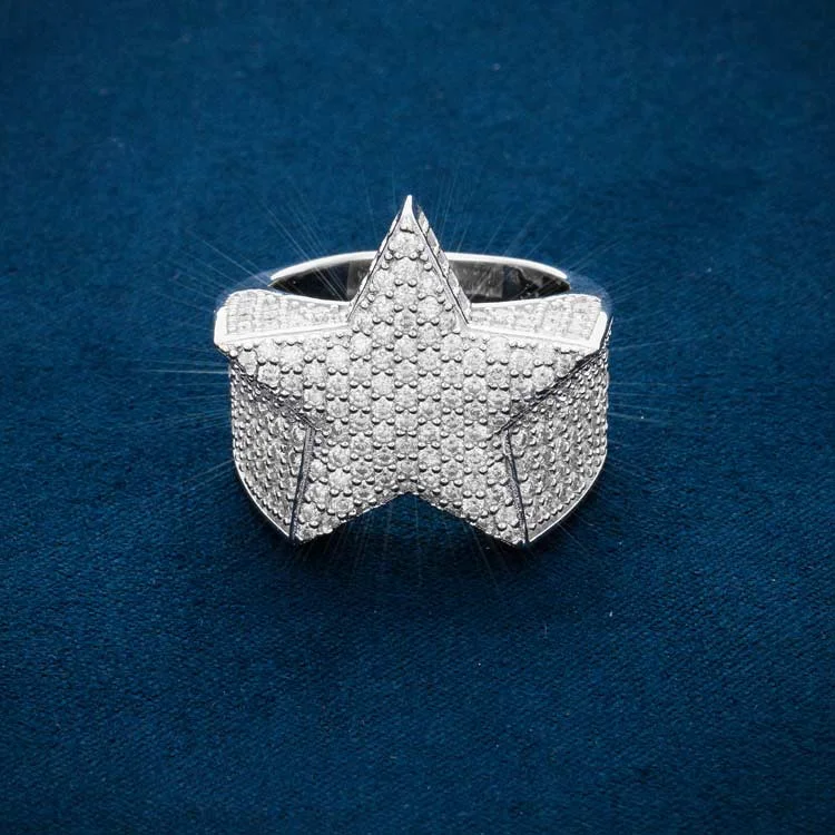Affordable Gold-Plated Jewelry For Modern Fashion Moissanite Star Ring - Vermeil Gold Affordable Gold-Plated Jewelry For Modern Fashion Moissanite Star Ring - Vermeil Gold