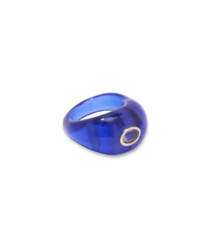Handmade Pearl Jewelry For Timeless Elegance Monument Ring in Azure