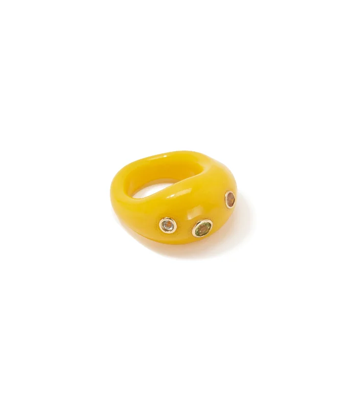 Special Deals On Handcrafted And Designer Jewelry Monument Ring in Saffron