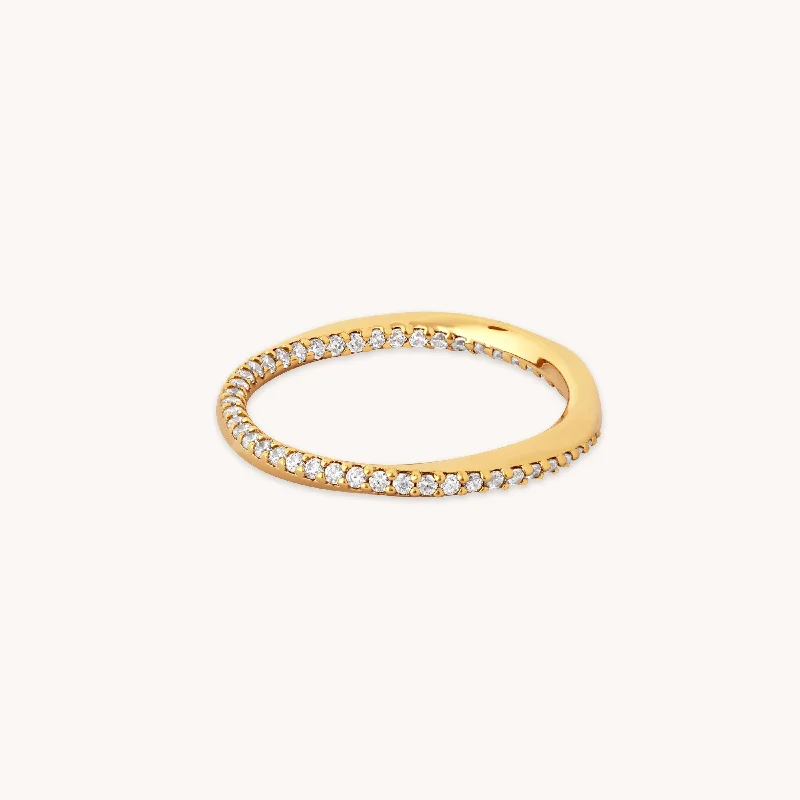 Shop Fine Jewelry With Amazing Deals Orbit Crystal Band Ring in Gold