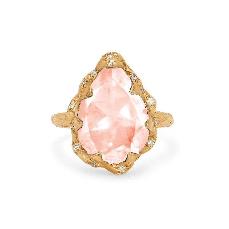 Exclusive Jewelry Offers – Sparkle For Less Queen Water Drop Morganite Ring with Sprinkled Diamonds Exclusive Jewelry Offers – Sparkle For Less Queen Water Drop Morganite Ring with Sprinkled Diamonds