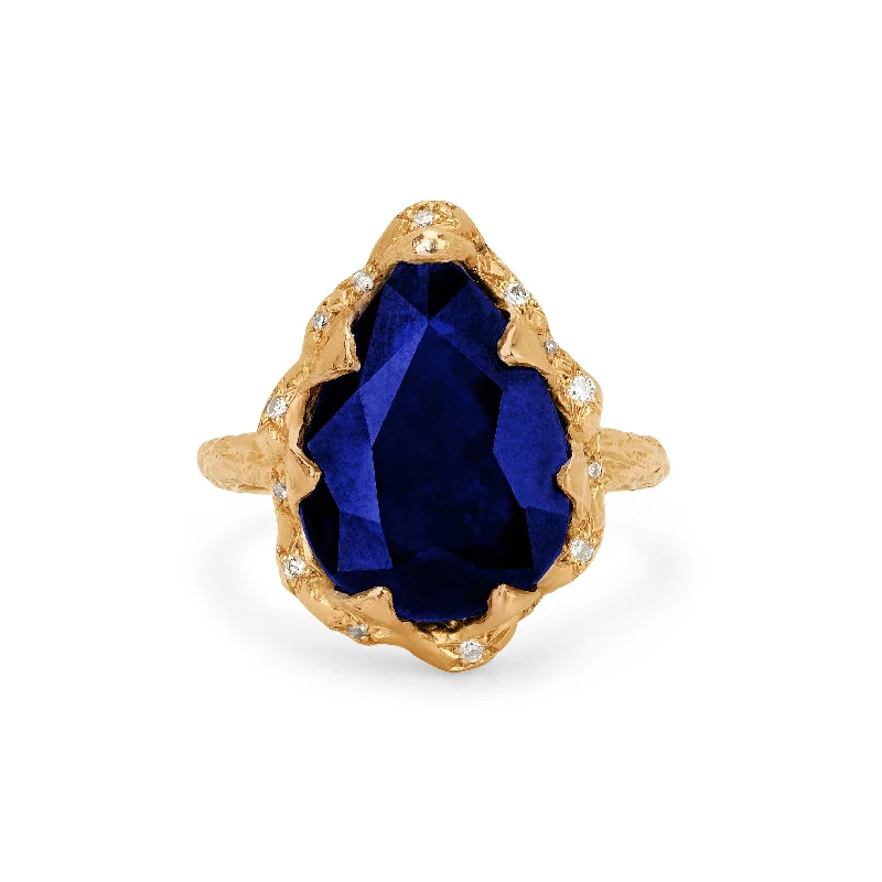 Jewelry Deals That Sparkle – Shop Today Queen Water Drop Sapphire Ring with Sprinkled Diamonds Jewelry Deals That Sparkle – Shop Today Queen Water Drop Sapphire Ring with Sprinkled Diamonds