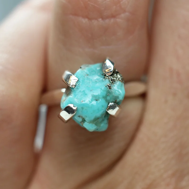 Bestselling Jewelry At Special Promotional Rates Raw Turquoise Silver Ring