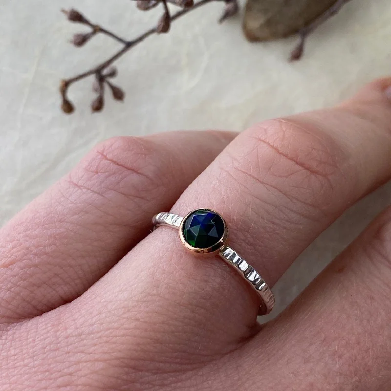 Trending Jewelry Styles Now At Limited-Time Discounts Rose Gold and Silver Black Opal Ring Trending Jewelry Styles Now At Limited-Time Discounts Rose Gold and Silver Black Opal Ring