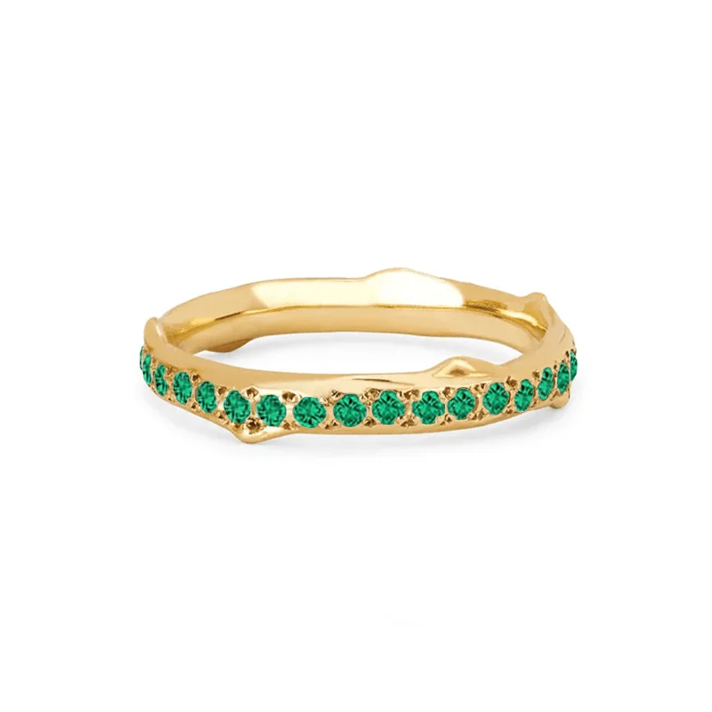 Bestselling Jewelry At Special Promotional Rates Rose Thorn Pavé Emerald Band