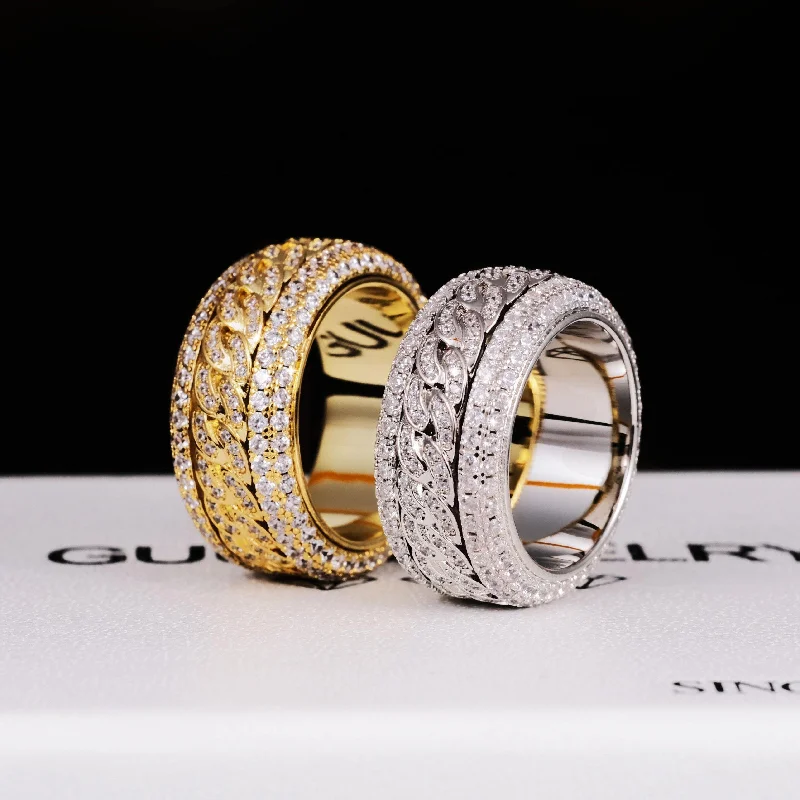 Jewelry Deals That Sparkle – Shop Today Rotatable 5-Layer Iced Cuban Ring