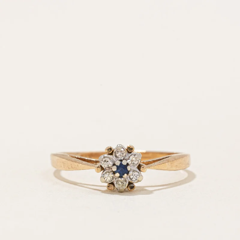 Romantic Heart-Shaped Jewelry For Special Gifts Sapphire & Diamond Halo Ring | 0.04ct, 0.05ctw | SZ 6.5 | Romantic Heart-Shaped Jewelry For Special Gifts Sapphire & Diamond Halo Ring | 0.04ct, 0.05ctw | SZ 6.5 |