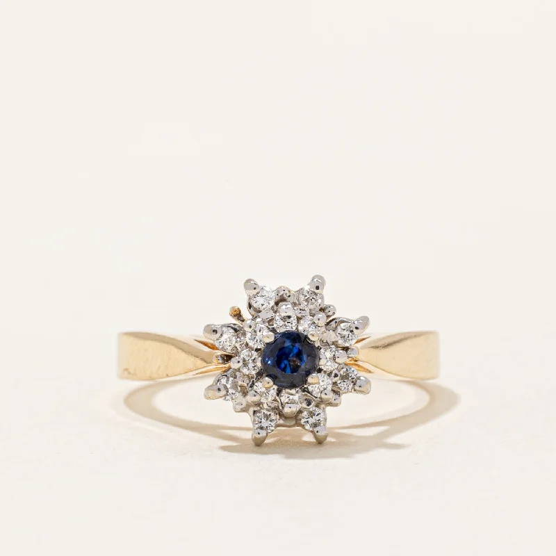 Discounted Jewelry For A Glamorous Look Sapphire & Diamond Halo Ring | 0.19ct, 0.12ctw | SZ 6.25 | Discounted Jewelry For A Glamorous Look Sapphire & Diamond Halo Ring | 0.19ct, 0.12ctw | SZ 6.25 |